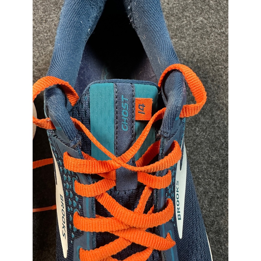 Brooks Ghost 14 Mens Running Shoes Blue Orange 1103691D464 - Picture 12 of 13